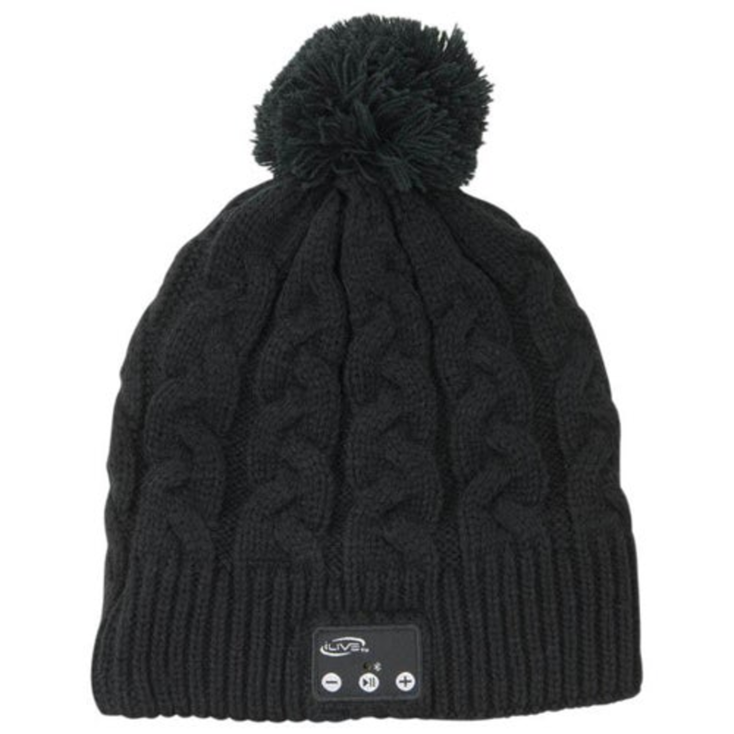 BLUETOOTH WIRELESS MUSIC BEANIE  W/ BUILT-IN SPEAKERS AND MIC BLACK