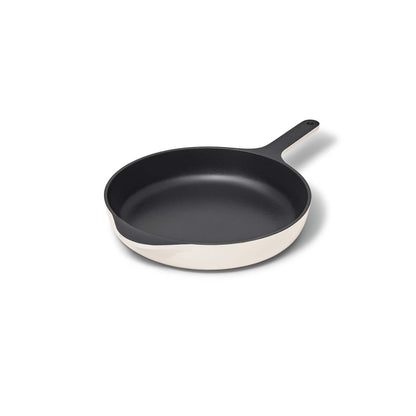 10.5" ENAMELED CAST IRON SKILLET CREAM