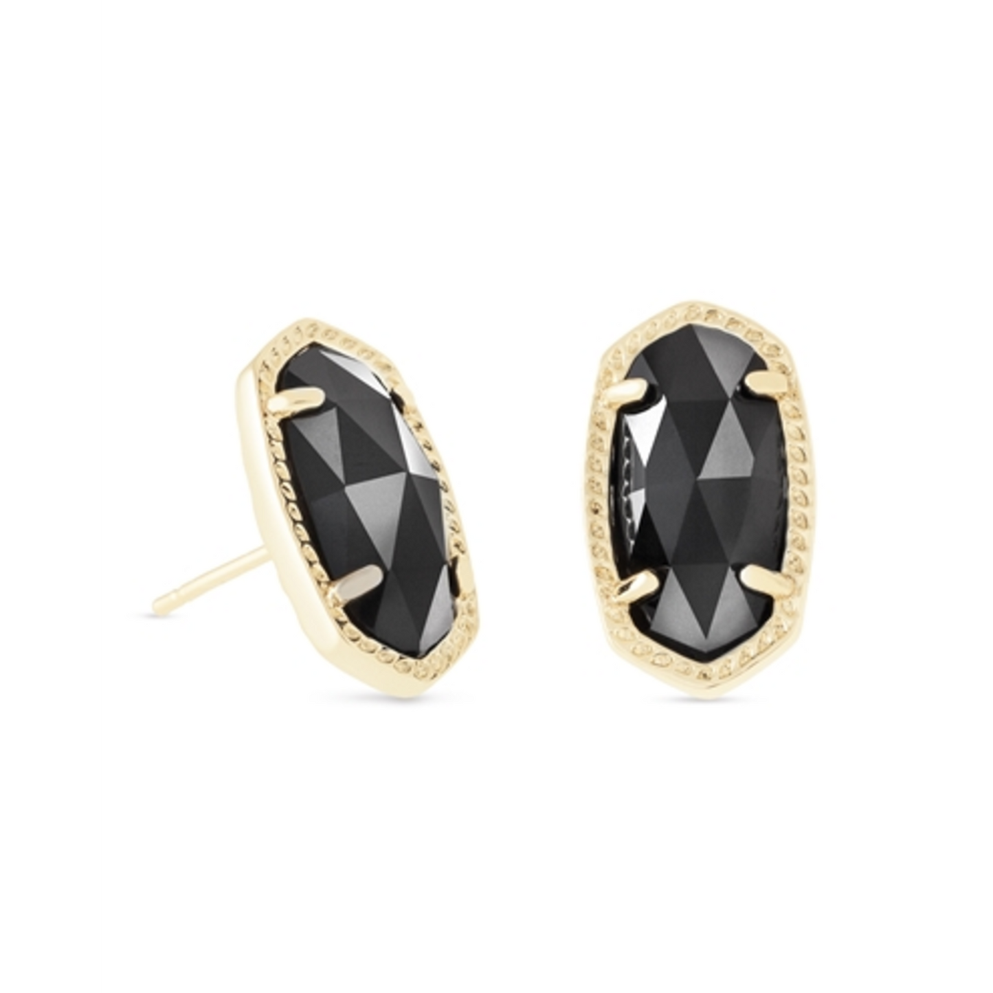 ELLIE STUD EARRINGS, BLACK