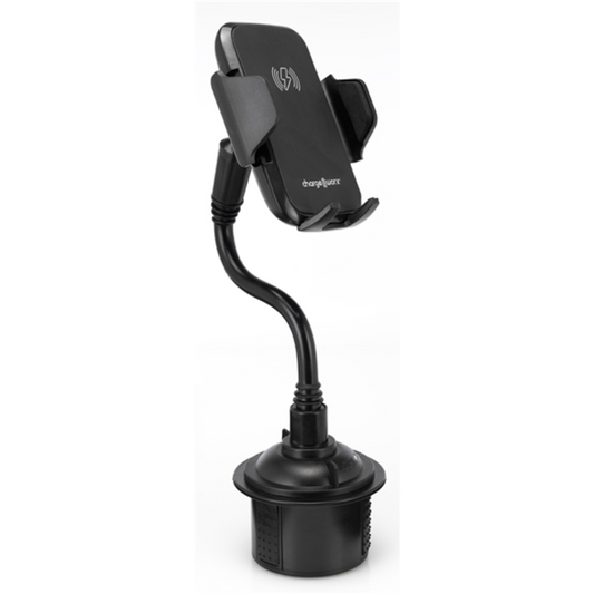 WIRELESS CHARGER CUP HOLDER PHONE MOUNT, BLACK