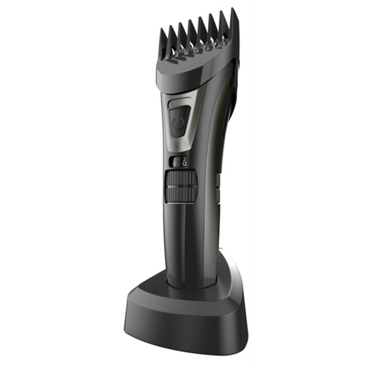 HAIR/BEARD TRIMMER W/ CHARIGNG STAND, BLACK