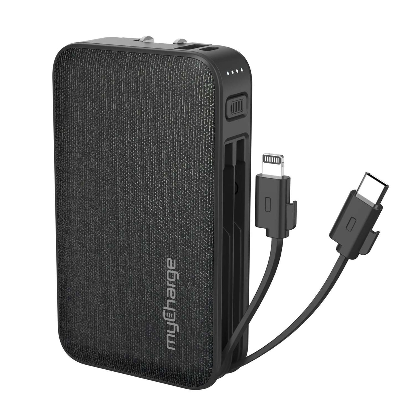 POWERHUB PLUS 6K PORTABLE CHARGER W/ BUILT-IN USB-C & LIGHTNING CABLE