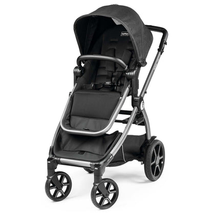 YPSI SINGLE TO DOUBLE STROLLER W/ REVERSIBLE SEAT TRUE BLACK