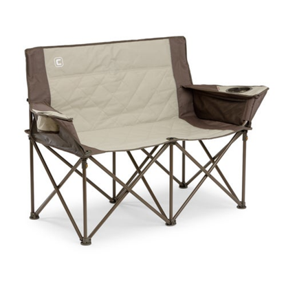 LOVESEAT DOUBLE OUTDOOR CAMP CHAIR MOCHA LATTE