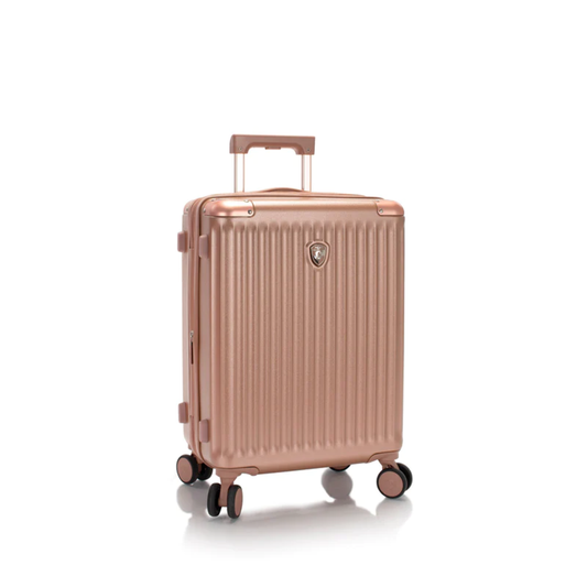 HEYS LUXE 100% PC 21" CARRY-ON LUGGAGE - ROSE GOLD