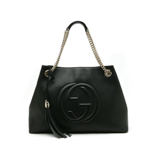SOHO SHOULDER HANDBAG, BLACK