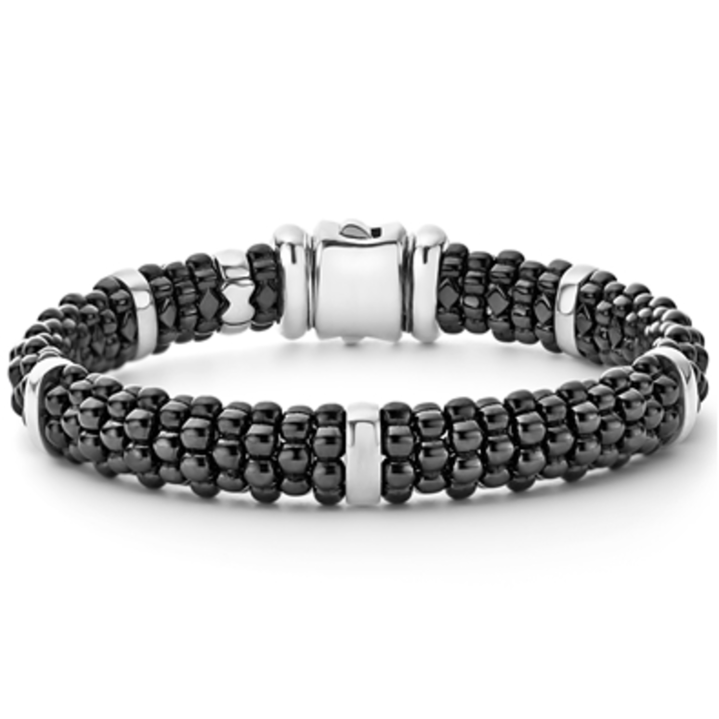 CAVIAR BRACELET, BLACK, MEDIUM