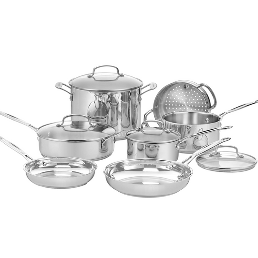 CUISINART 11-PIECE STAINLESS STEEL CHEF'S CLASSIC COOKWARE SET