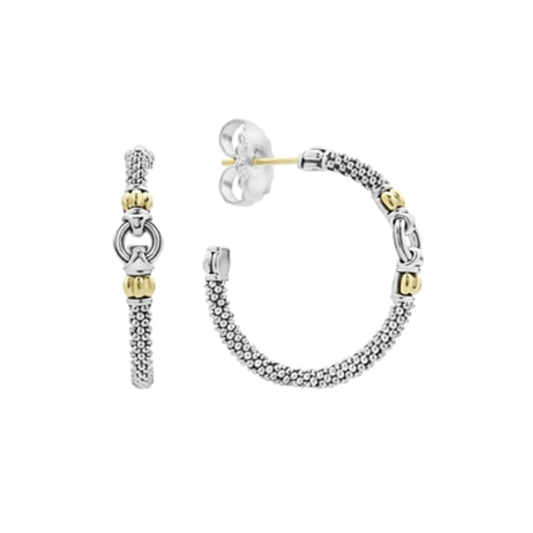 SIGNATURE CAVIAR CAVIAR HOOP EARRINGS