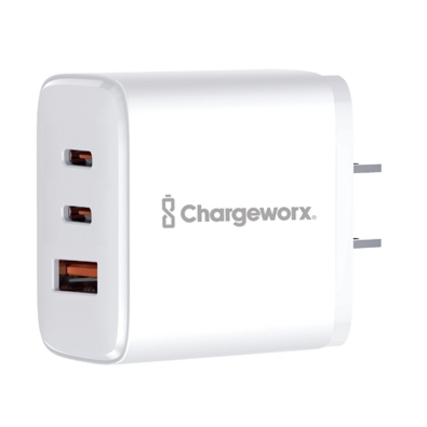 USB AND USB-C WALL CHARGER, WHITE