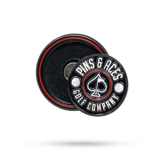 POP OUT MEDALLION BALL MARKER - BLACK