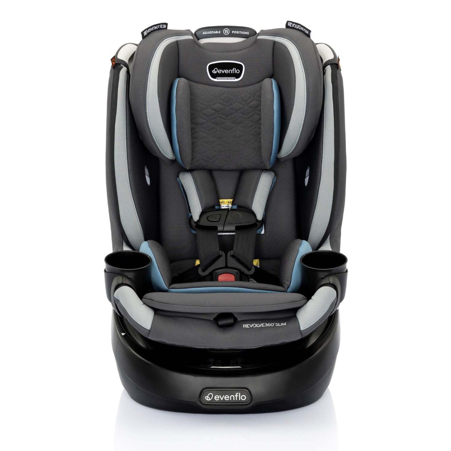 REVOLVE360 SLIM ROTATIONAL 2-IN-1 CAR SEAT W/ QUICK CLEAN COVER STOW BLUE