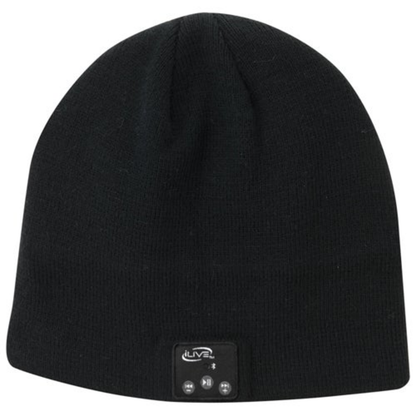 BLUETOOTH KNIT CAP W/ BUILT-IN SPEAKERS AND MIC BLACK