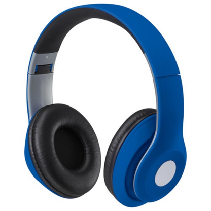 BLUETOOTH WIRELESS HEADPHONES W/ BUILT-IN MICROPHONE BLUE