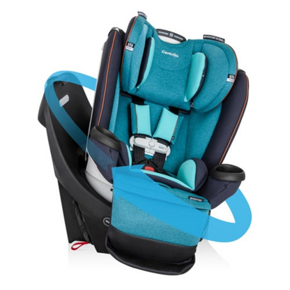 GOLD REVOLVE360 EXTEND ROTATIONAL CAR SEAT + SENSORSAFE SAPPHIRE BLUE