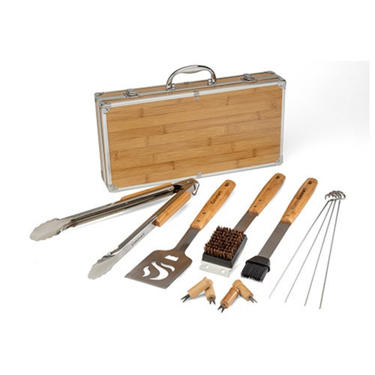 13PC BAMBOO HANDLE GRILL TOOL SET