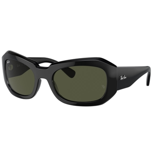 BEATE UNISEX NON-POLARIZED SUNGLASSES, BLACK/GREEN, 56