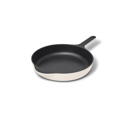10.5" ENAMELED CAST IRON SKILLET CREAM