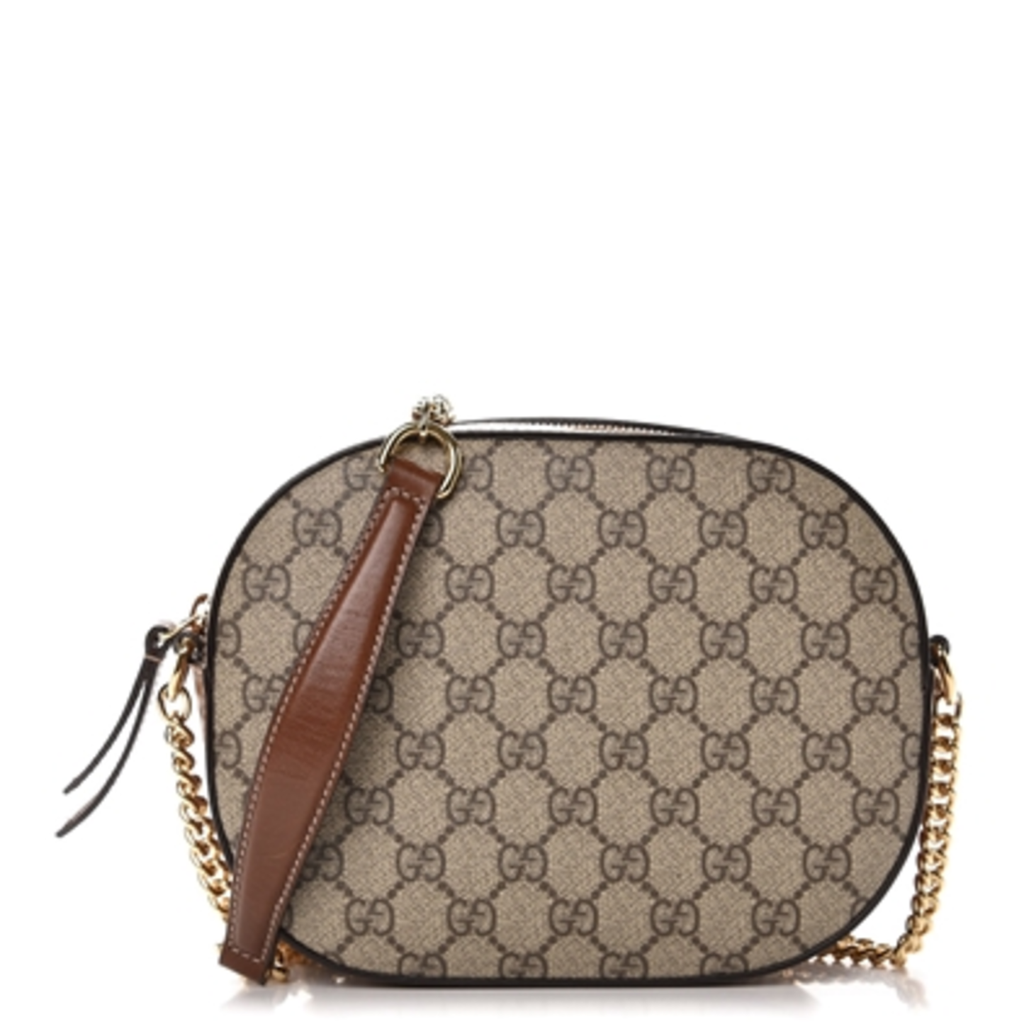 MONOGRAM SUPREME CHAIN BAG, BEIGE AND EBONY