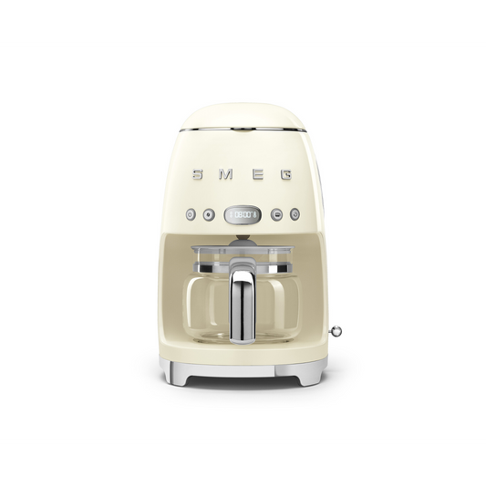 SMEG 50'S RETRO STYLE 10 CUP DRIP FILTER COFFEE MACHINE - CREAM