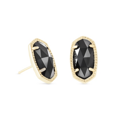 ELLIE STUD EARRINGS, BLACK
