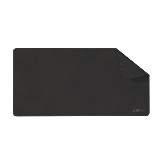 LEATHER DESK MAT BLK