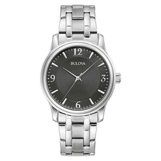 MENS CORPORATE COLLECTION SILVER-TONE STAINLESS STEEL WATCH BLACK DIAL