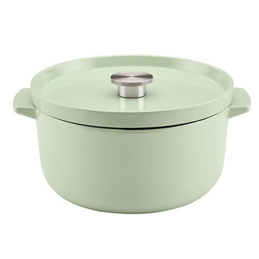 6QT ENAMEL CAST IRON ROUND DUTCH OVEN PISTACHIO