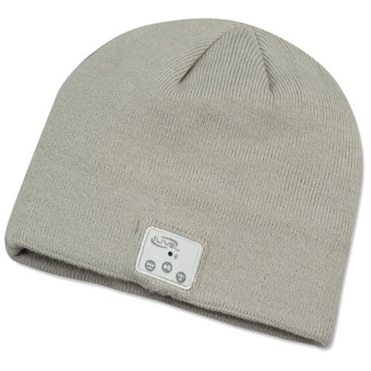 BLUETOOTH KNIT CAP W/ BUILT-IN SPEAKERS AND MIC GRAY