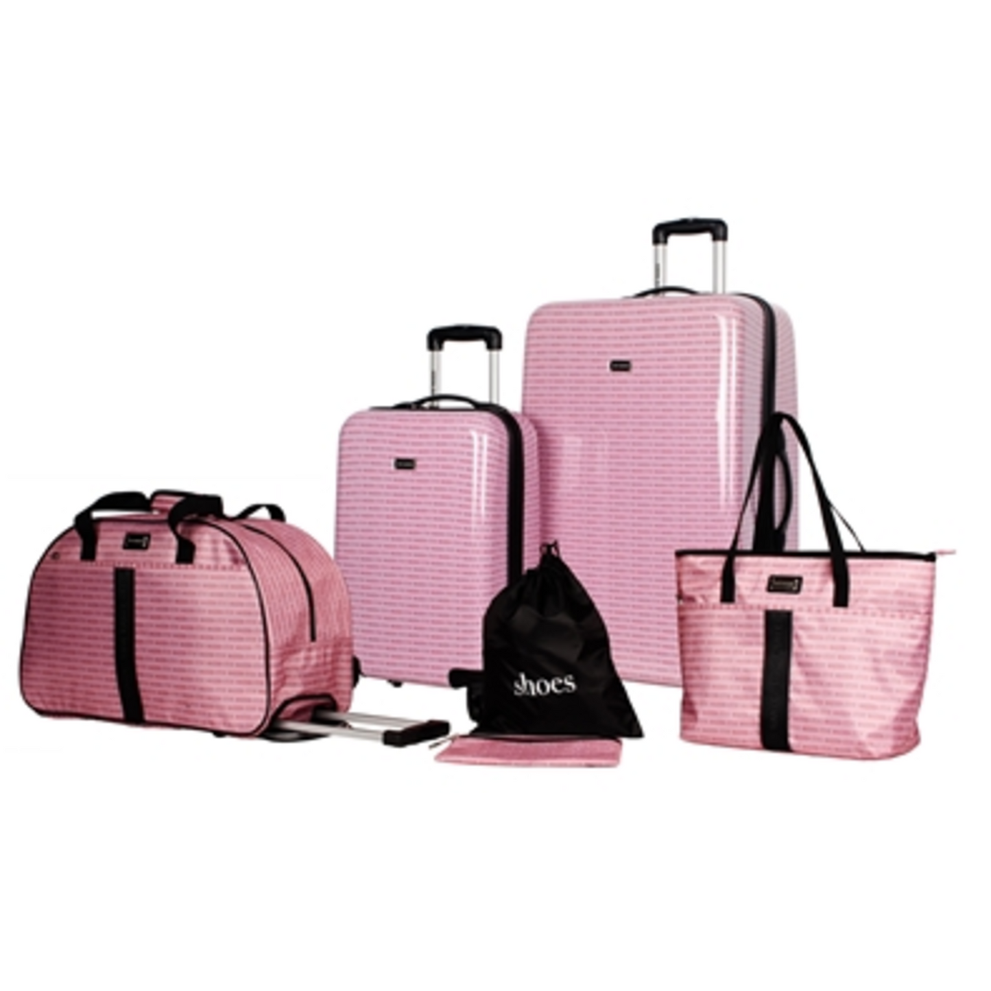 SIGNATURE LUGGAGE SET, PINK, 6 PIECES