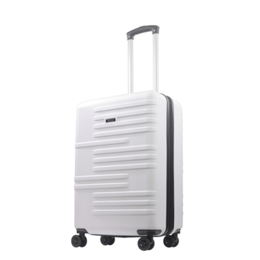 HARDSIDE LUGGAGE WITH EXPANSION, WHITE, 26.5"