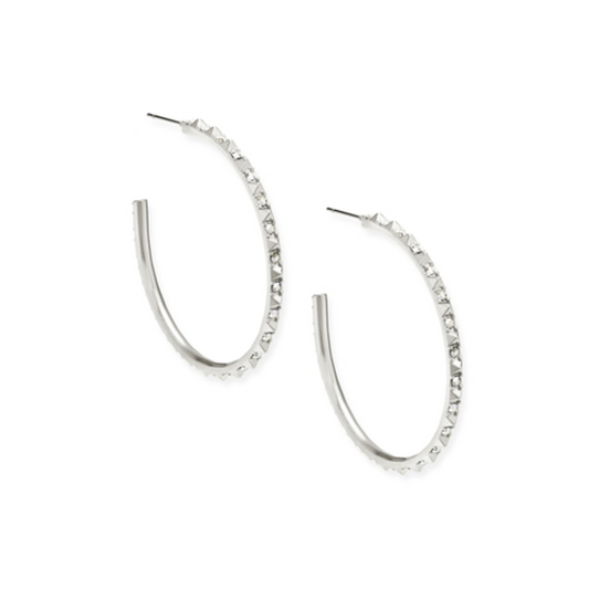 VERONICA HOOP EARRINGS, SILVER
