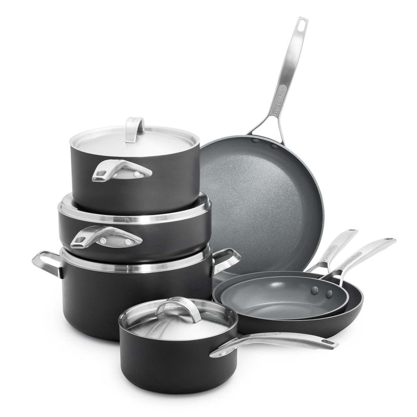 PARIS PRO HARD ANODIZED NONSTICK 11PC COOKWARE SET
