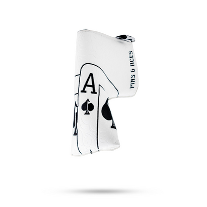WHITE OUT ACE OF SPADES - BLADE PUTTER COVER