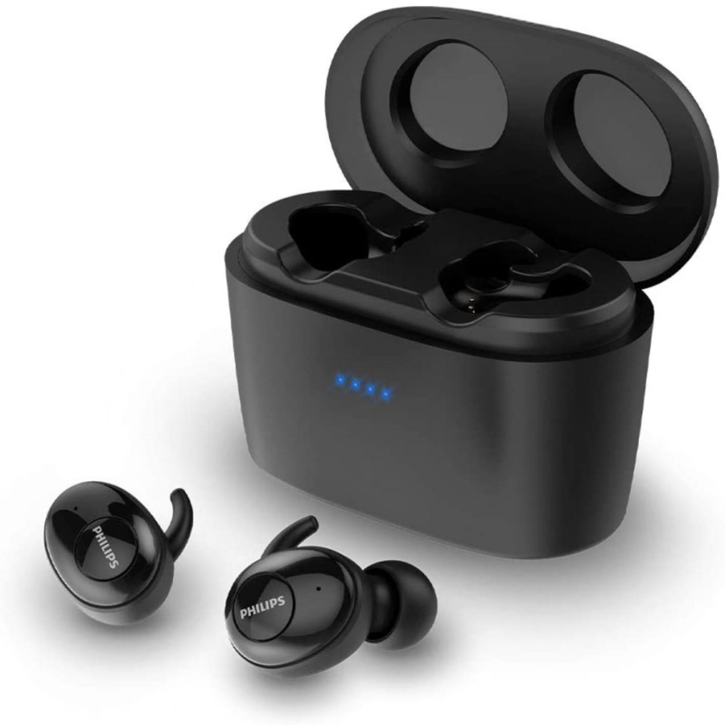WIRELESS IN-EAR EARBUDS WITH CHARGING CASE - (BLACK)