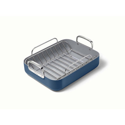ROASTING PAN W/ RACK NAVY