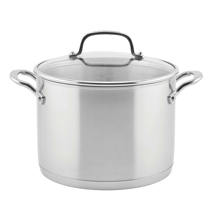 8QT STAINLESS STEEL 3-PLY STOCKPOT W/ LID