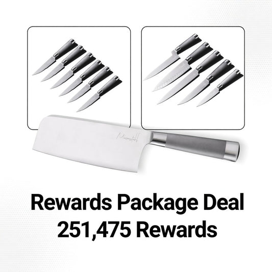 Messerstahl 6pc Steak Knife Set + Messersrahl 5pc Gourmet Knife Set + Messerstahl Gourmet Asian Cleaver