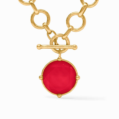 HONEYBEE STATEMENT NECKLACE, IRIDESCENT STRAWBERRY