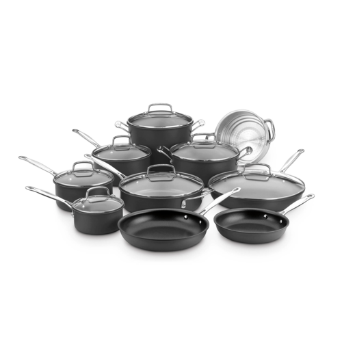 CUISINART CHEF'S CLASSIC NONSTICK HARD ANODIZED 17-PIECE SET