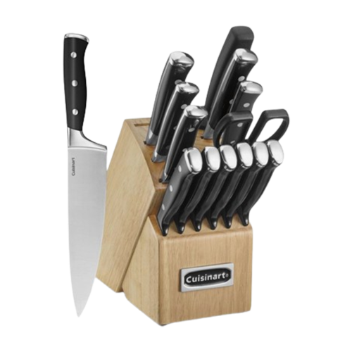 CUISINART TRIPLE RIVET 15-PIECE CUTLERY SET WITH BLOCK