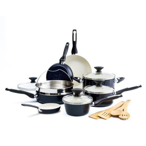 GREENPAN RIO CERAMIC NON-STICK 16-PIECE COOKWARE SET