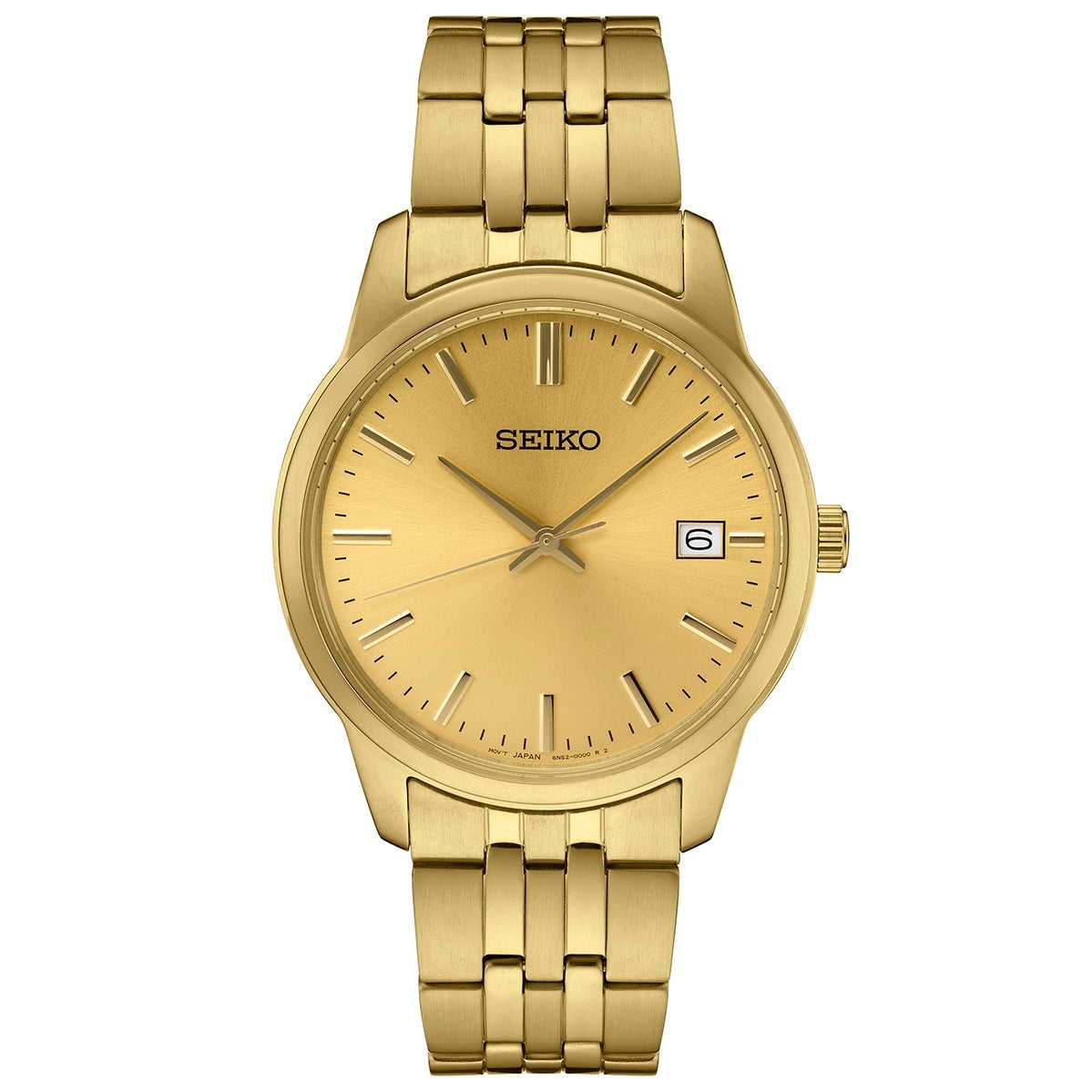 MENS ESSENTIALS STAINLESS STEEL WATCH GOLD DIAL