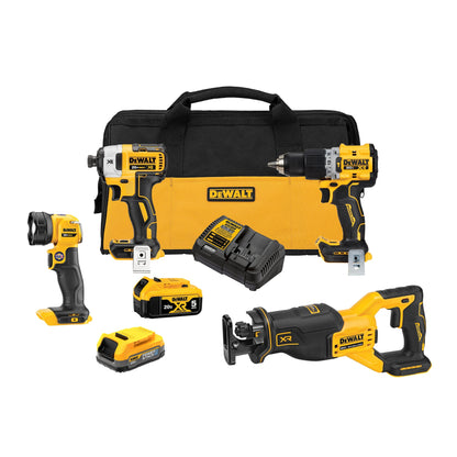 20V MAX XR BRUSHLESS 4-TOOL COMBO KIT W/ 1 POWERSTACK BATTERY