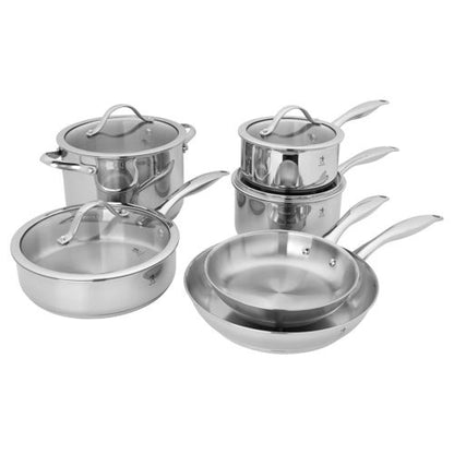 ARAGON 10PC 3-PLY COOKWARE SET