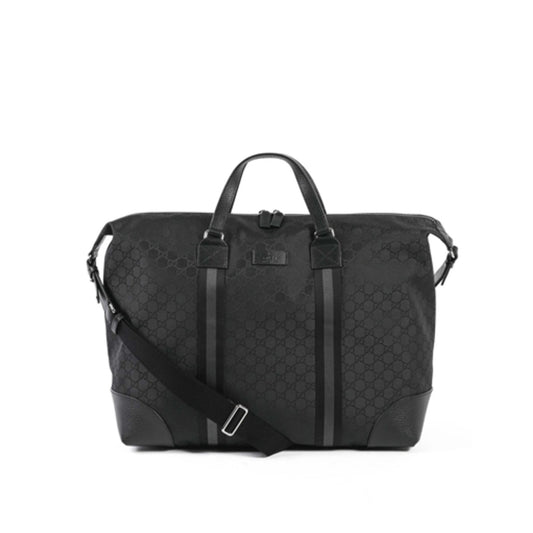 LARGE SUPREME GUCCI TRAVEL DUFFLE, BLACK