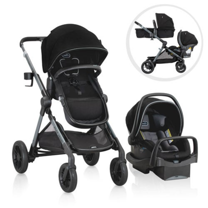 PIVOT XPAND MODULAR TRAVEL SYSTEM W/ LITEMAX INFANT CAR SEAT AYRSHIRE BLACK