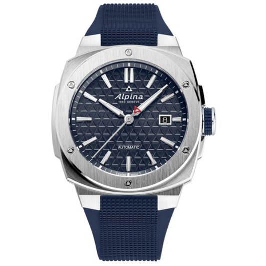 MEN'S ALPINER EXTREME AUTOMATIC NAVY RUBBER STRAP WATCH, NAVY DIAL
