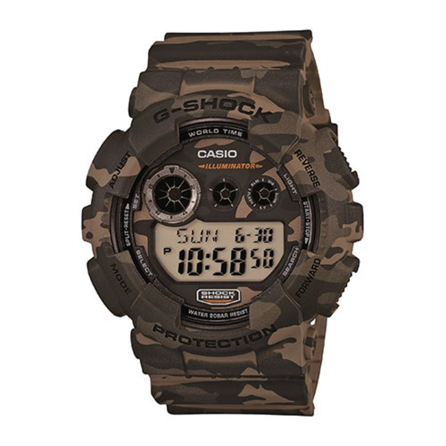 MENS G-SHOCK DIGITAL WATCH CAMOUFLAGE