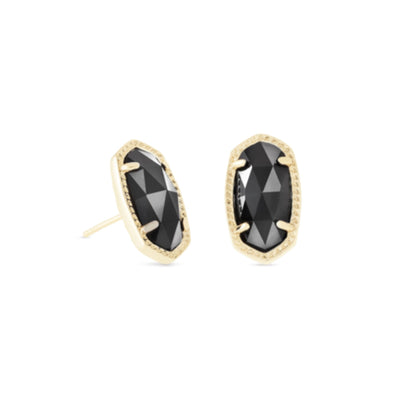 ELLIE STUD EARRINGS, BLACK
